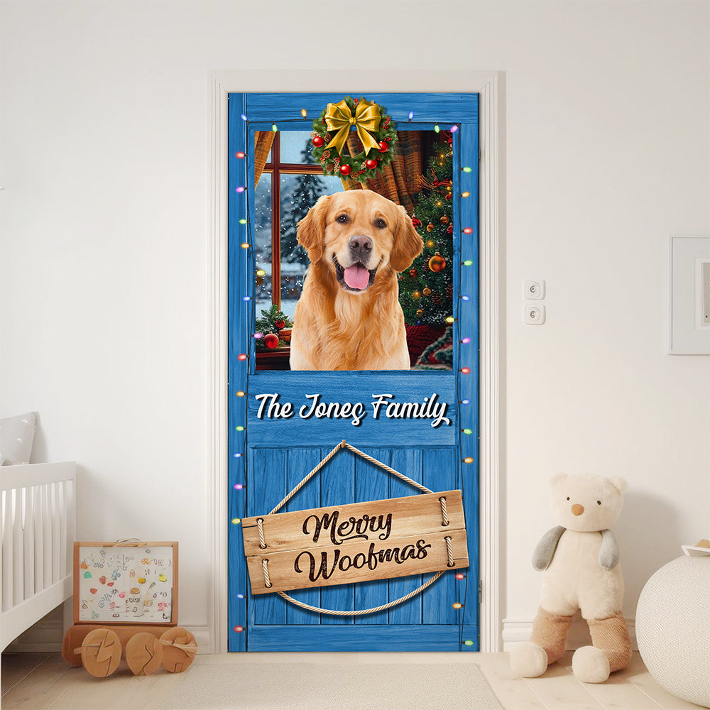 Custom Cute Photo Merry Woofmas Decoration Door Cover LM32 895679