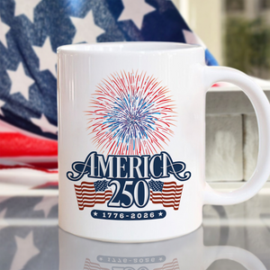 America 250 Firework White Mug TH10 894641