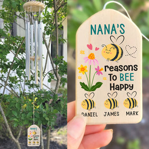 Grandma's Reasons To Be Happy Personalized Wind Chimes Mother's Day Gift HA75 892092