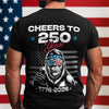 Custom Dog Photo With Big Foot Cheer To 250 Years Of Freedom Patriot Backside Shirt LM32 895271