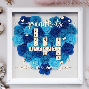Grandkids Make Life More Grand Personalized Flower Shadow Box Mother's Day Gift For Grandma HA75 892050