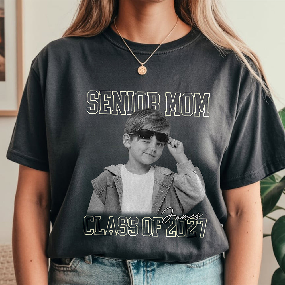 Custom Photo Senior Mom Senior Dad 2027 Comfort Shirt HA75 922080