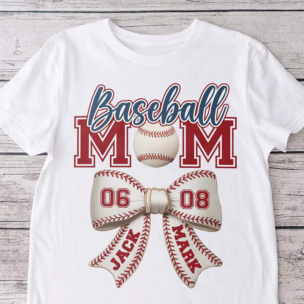 Custom Name Baseball Mom Coquette Bright Shirt CH07 895312