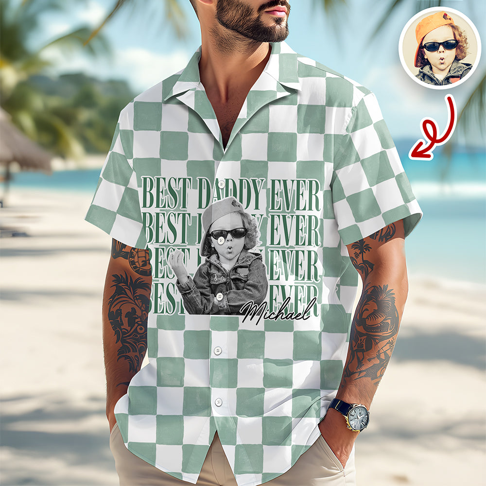 Custom Vintage Photo Best Dad, Mom Ever Hawaii Shirt Gift For Parent CH07 911500