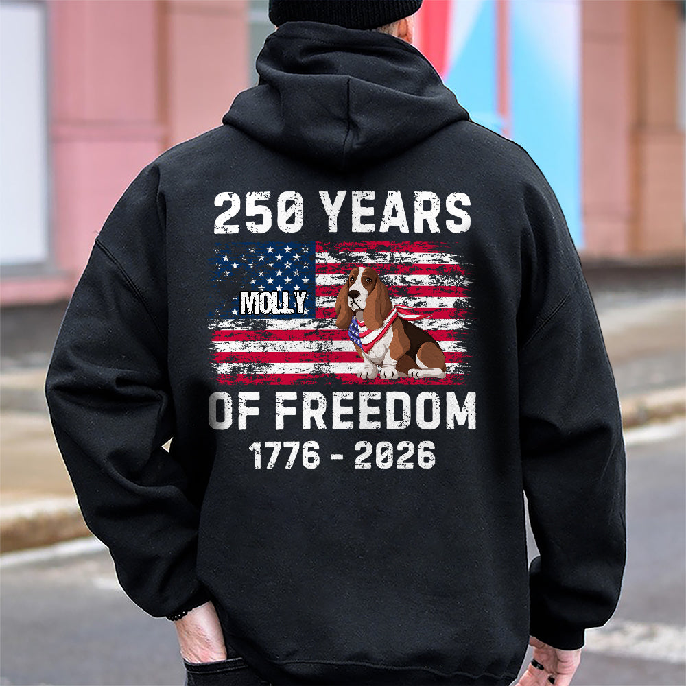 Custom Dog America 250 of Freedom Back Side Dark Shirt LM32 895315