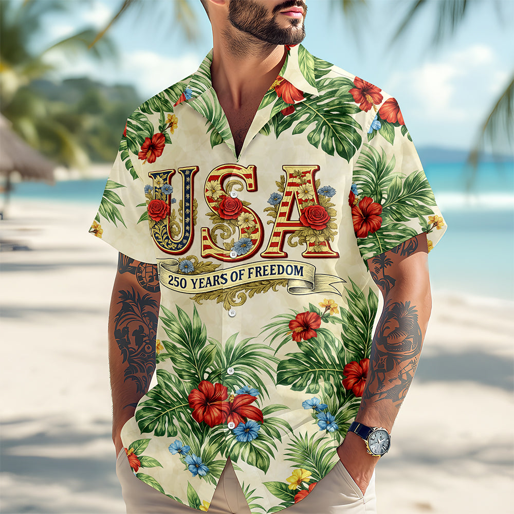 USA 250 Years of Freedom Hawaiian Shirt For Independence Day 2026 CH07 910410