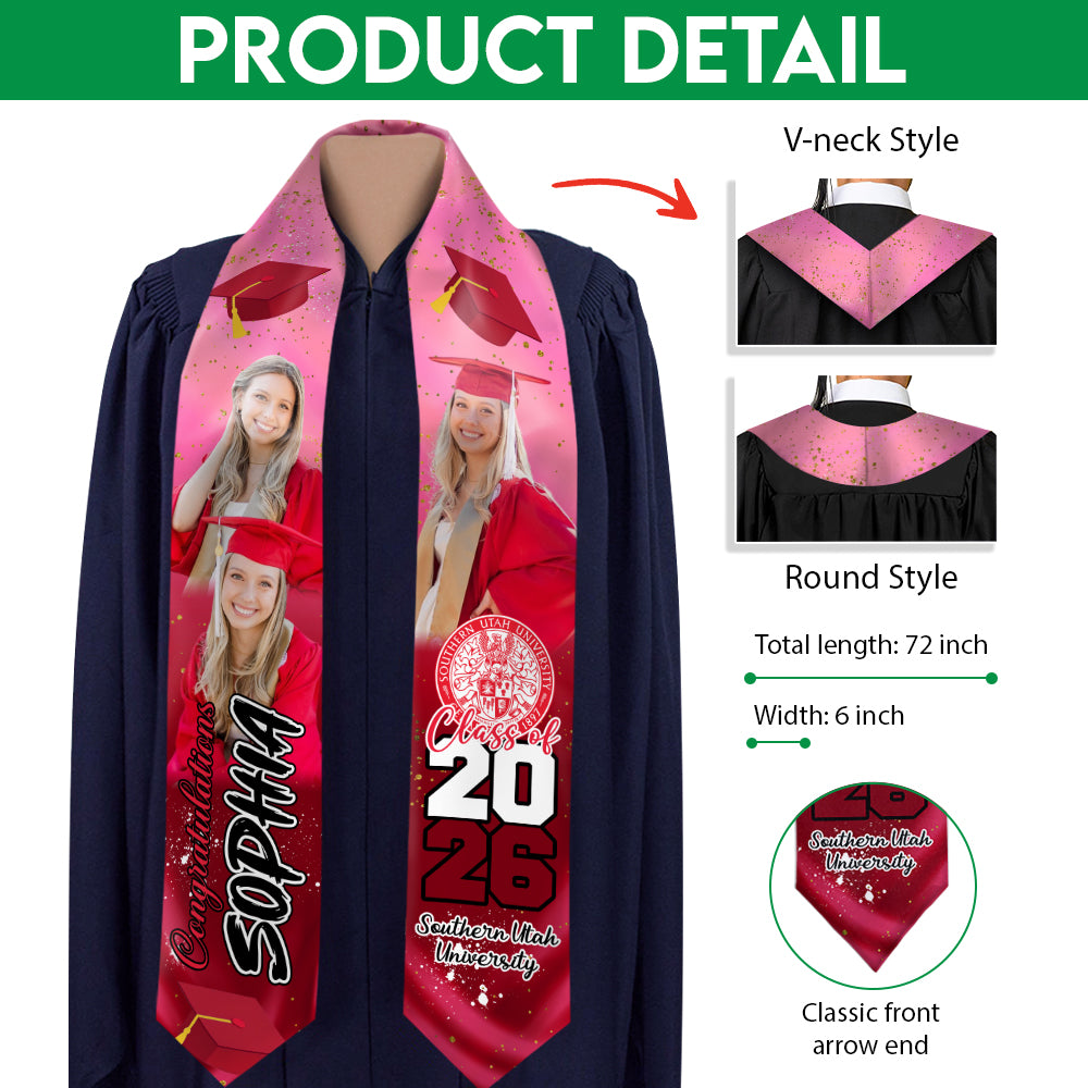 Custom Photo Class Of 2026 Personalized Graduation Stoles HA75 898888