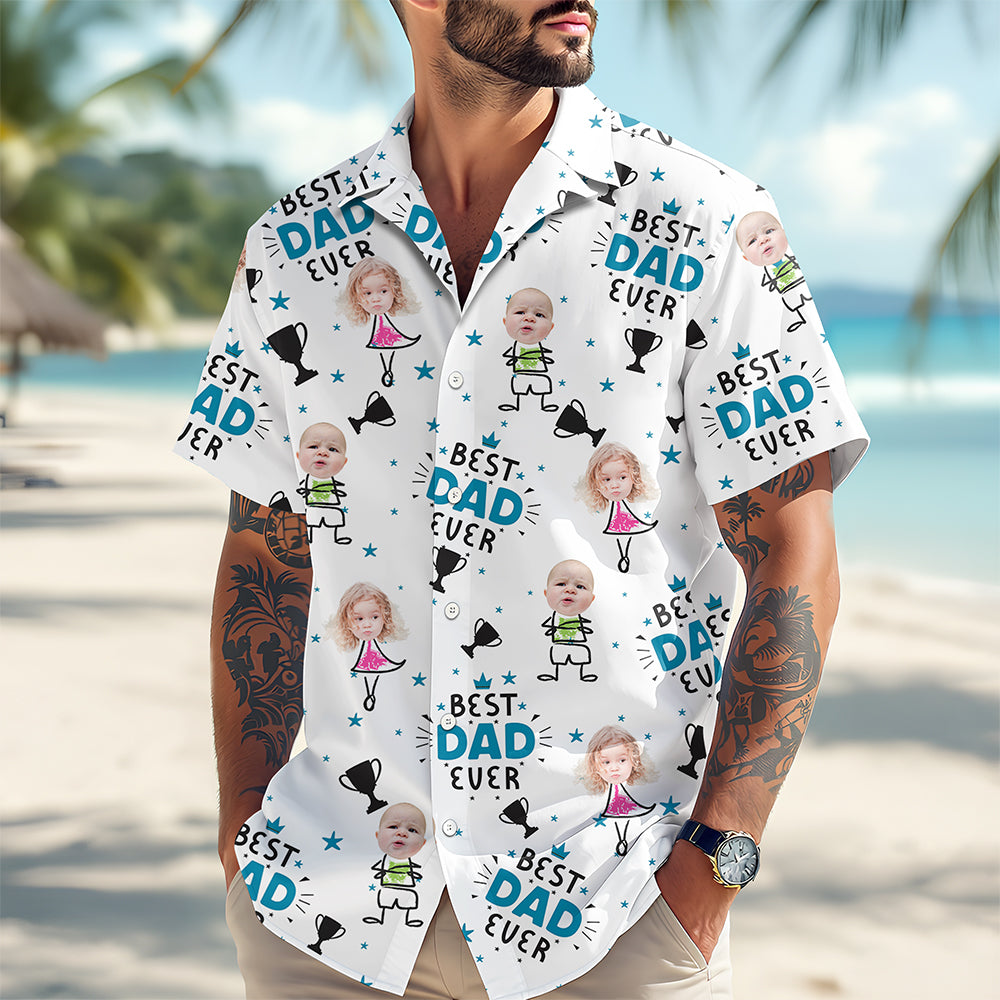 Custom Photo Best Dad Ever Family Hawaii Shirt TH10 892827