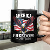 250 Years of Freedom America Patriotic Eagle Flag Black Mug HA75 897336