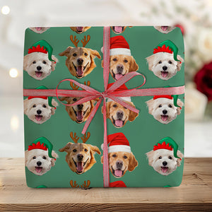 Custom Dog Photo Gift Christmas Wrapping Paper For Dog Lovers LM32 891959