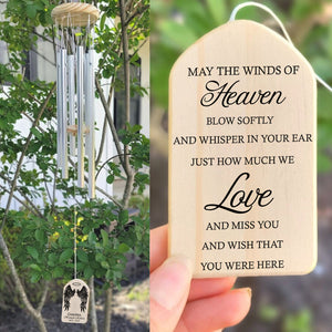 Pesonalized May The Winds Of Heaven Blow Sofly Memorial Wind Chimes LM32 893677