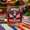 250 Years of Freedom America Patriotic Eagle Flag Whiskey Glass HA75 897342