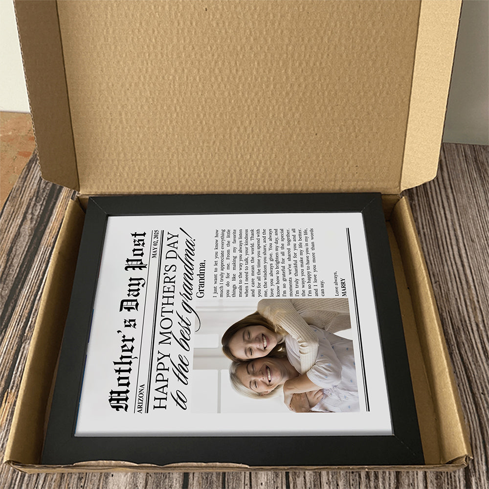 Custom Photo To The Best Grandma For Mother's Day Picture Frame TH10 892599
