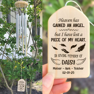 Personalized Memorial Gift Heaven Has Gained An Angel Wind Chimes LM32 893155