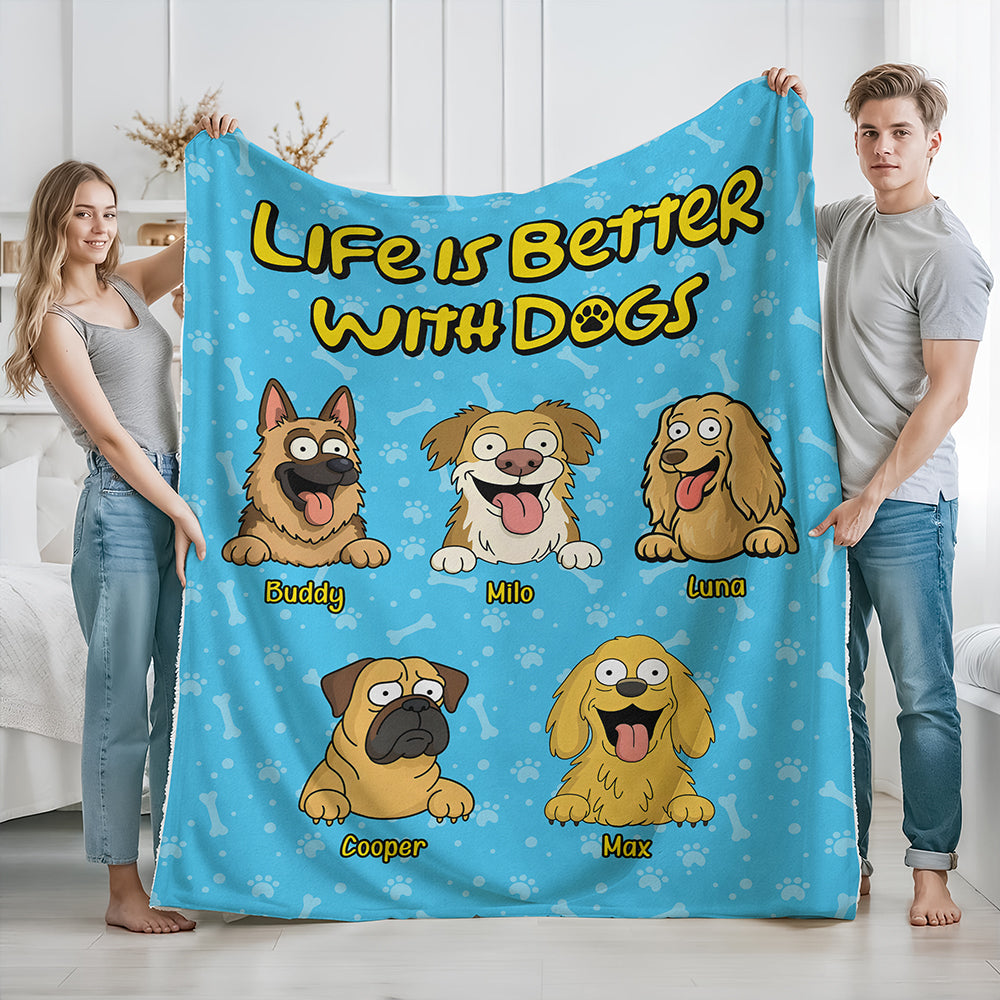 Better With My Dogs Personalized Blanket HA75 892138