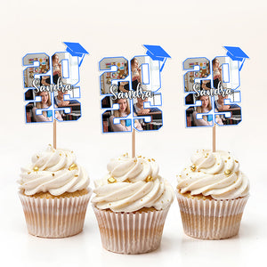 Custom Photo Graduation Ceremony Decoration Cupcake Toppers LM32 893243