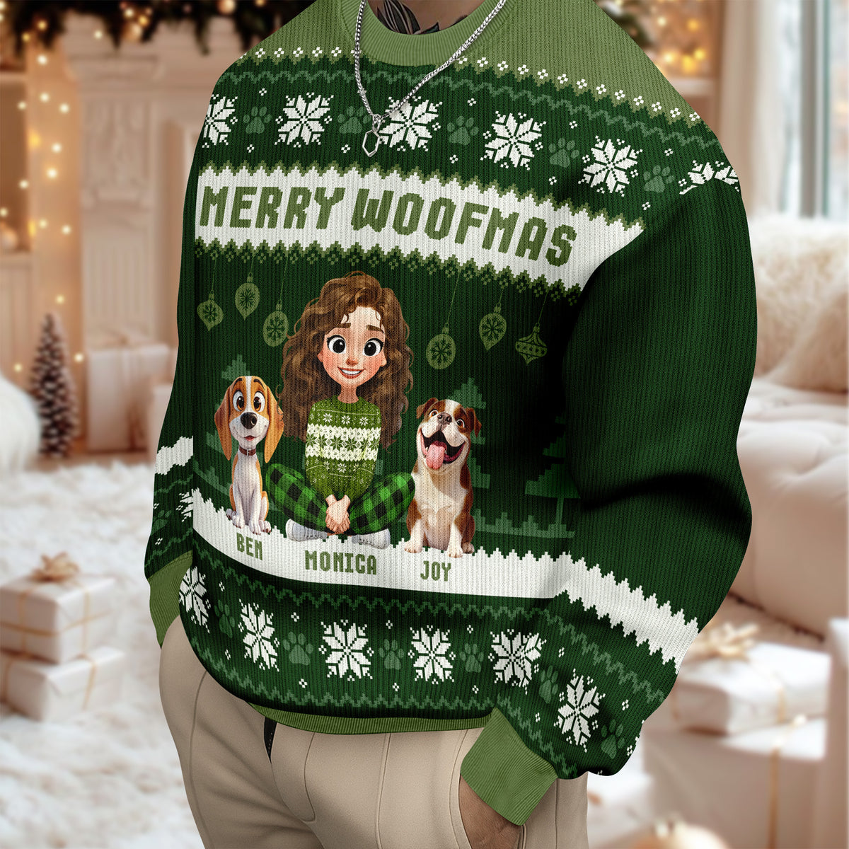 Merry Woofmas Personalized Dog Ugly Sweater HA75 898188