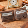 Personalized The Best Dad Ever Leather Wallet Engraving Father's Day Gift For Dad, Grandpa, Husband LM32 668899