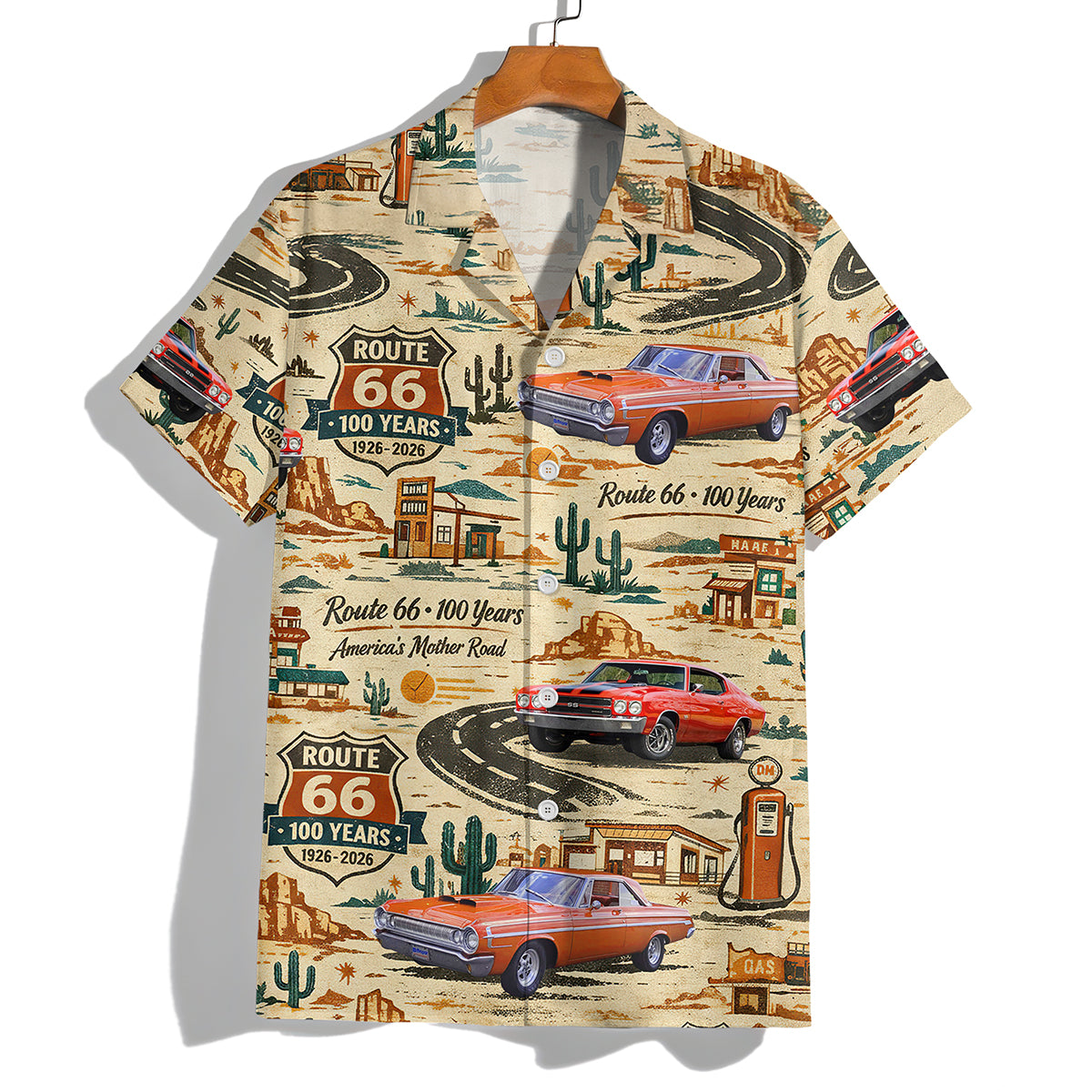 Custom Car Photo Route 66 100 Years America's Mother Road Hawaii Shirt TH10 898681