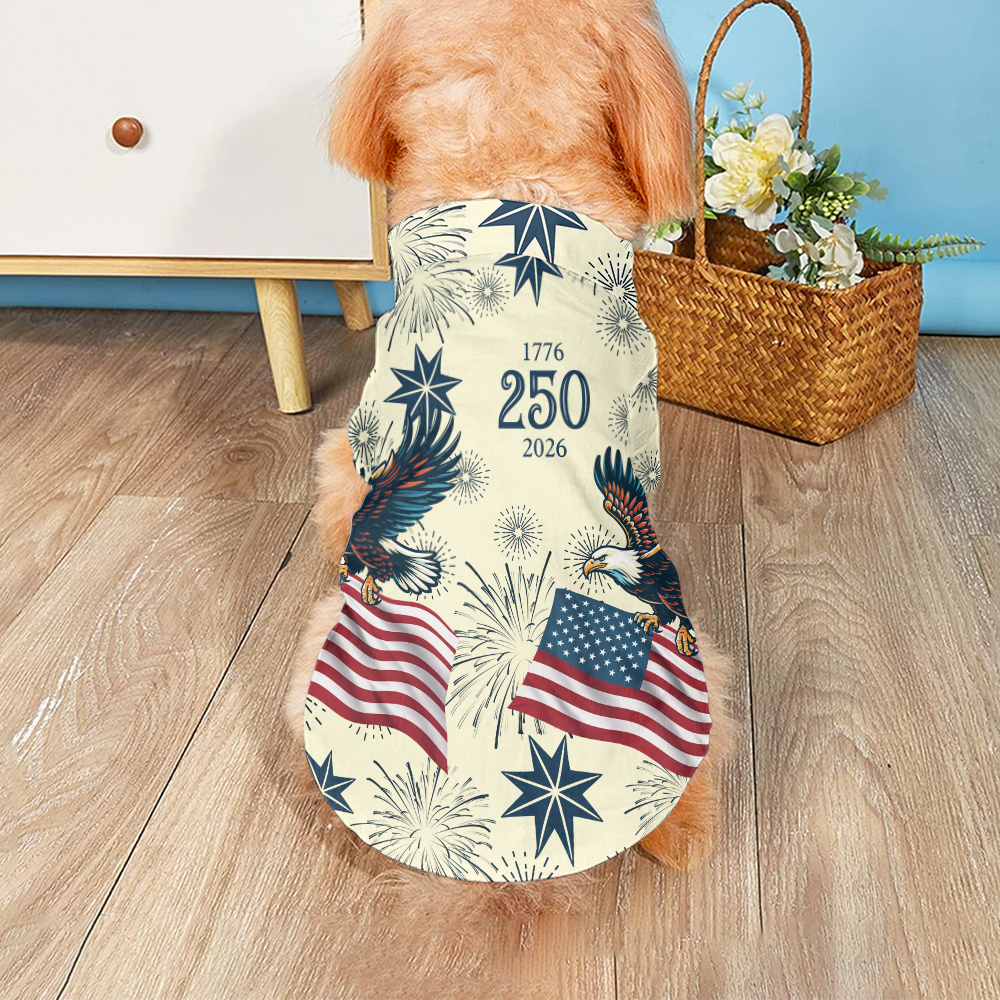 Personalized USA 250 Anniversary Eagle 1776-2026 Hawaii Shirt For Dog TH10 169275