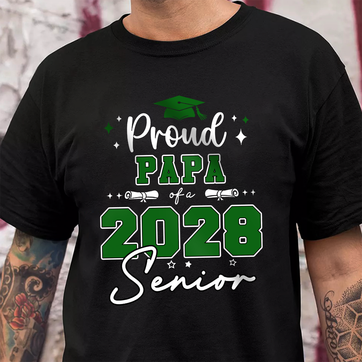 Personalised Proud Grandma of a Class of 2026 Senior Dark Shirt LM32 899309