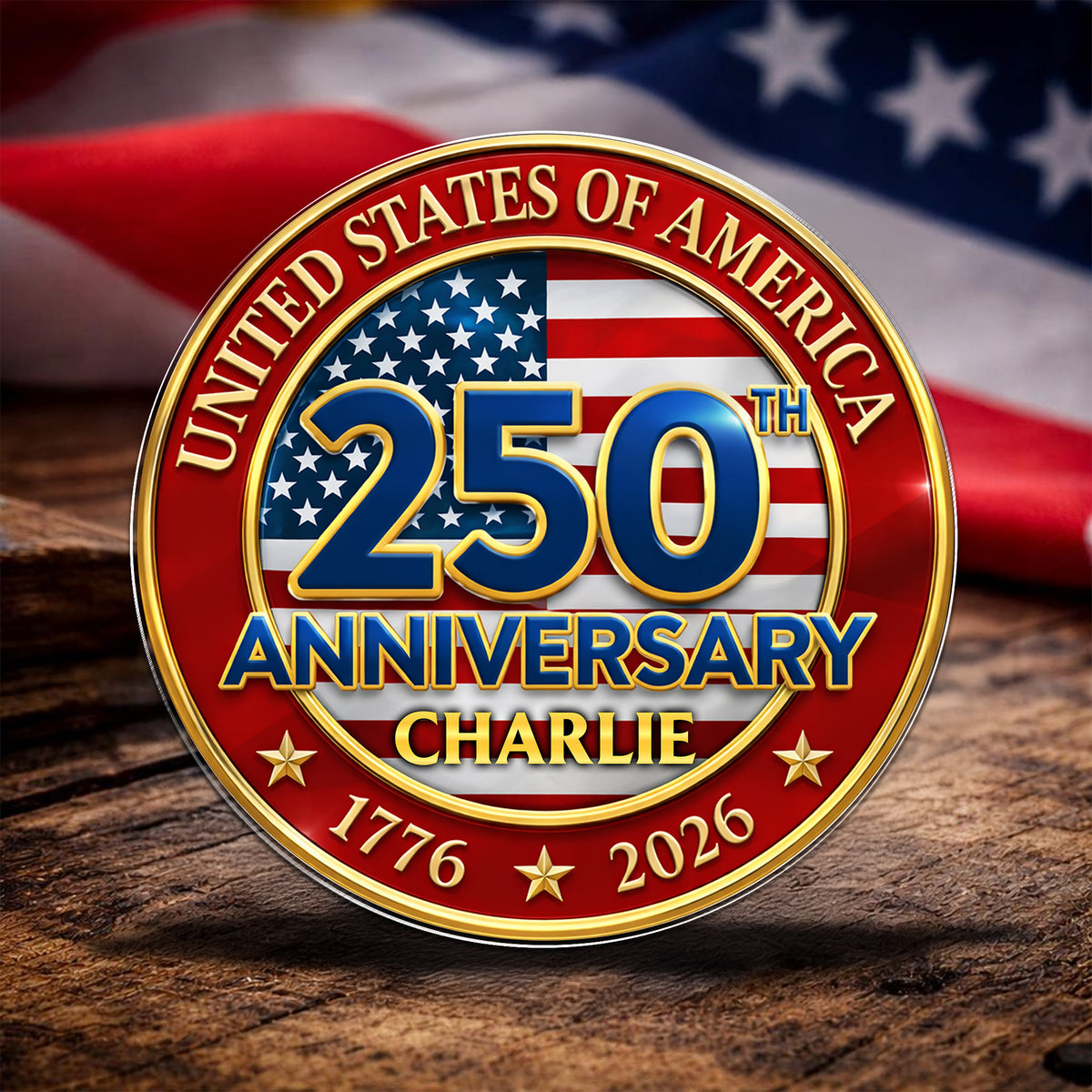Personalized United States Of America Anniversary 1776-2026 Acrylic Pin HA75 920960