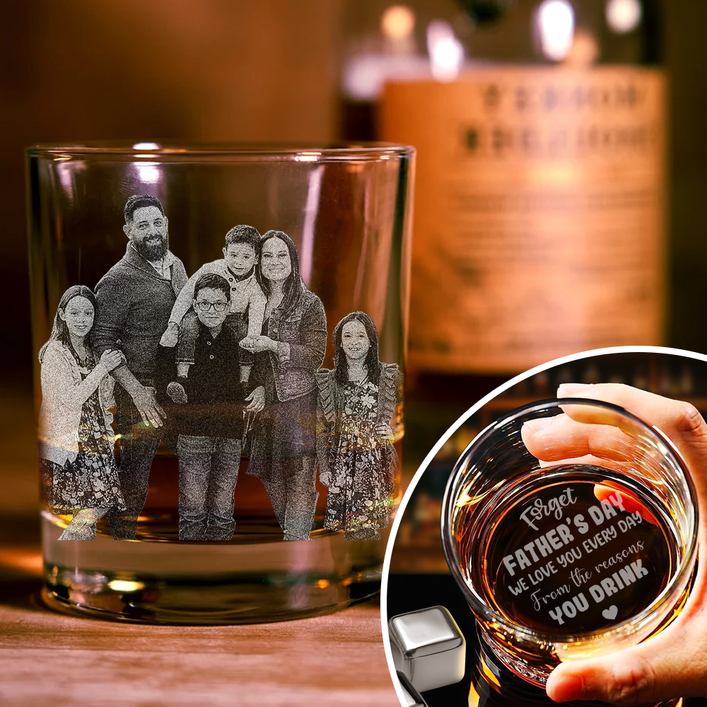 Custom Photo We Love You Every Day Whiskey Glass TH10 892787