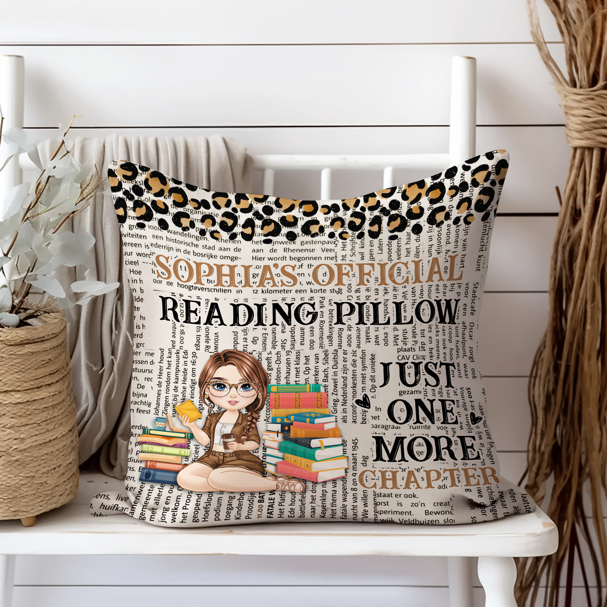 Just A Girl Who Loves Book Pillow Personalized Gift For Book Lovers, Bookworm HO82 894436