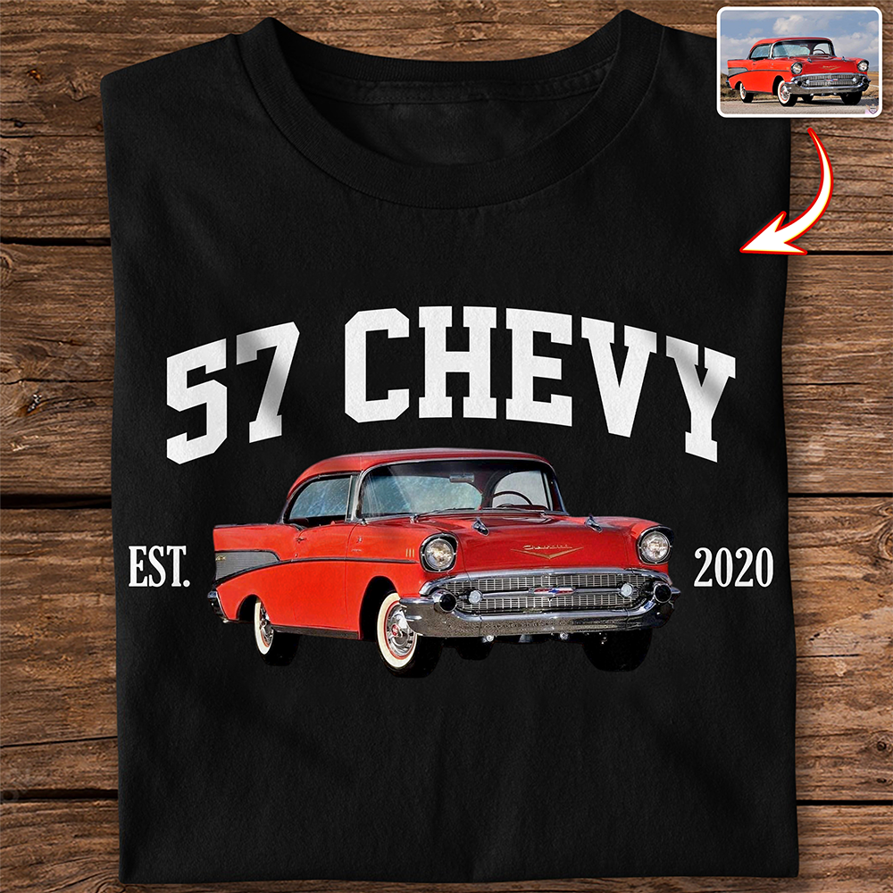 Personalized Car Name & Est. Year Dark Shirt Vintage Auto Lover Gift CH07 911952