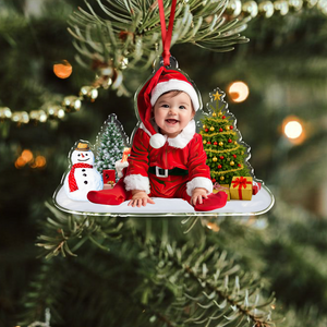 Custom Photo Cute Baby Christmas Acrylic Ornament CH07 899398
