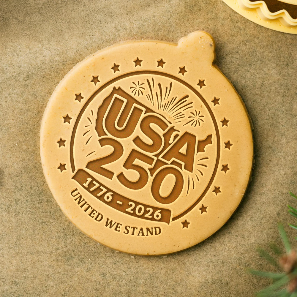 USA 250 Anniversary 1776-2026 United We Stand Cookie Stamp HO82 900668