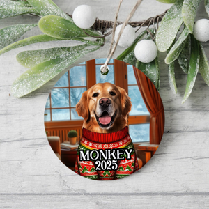 Custom Cute Dog Photo Christmas Ornament Gift For Dog Lover CH07 896804