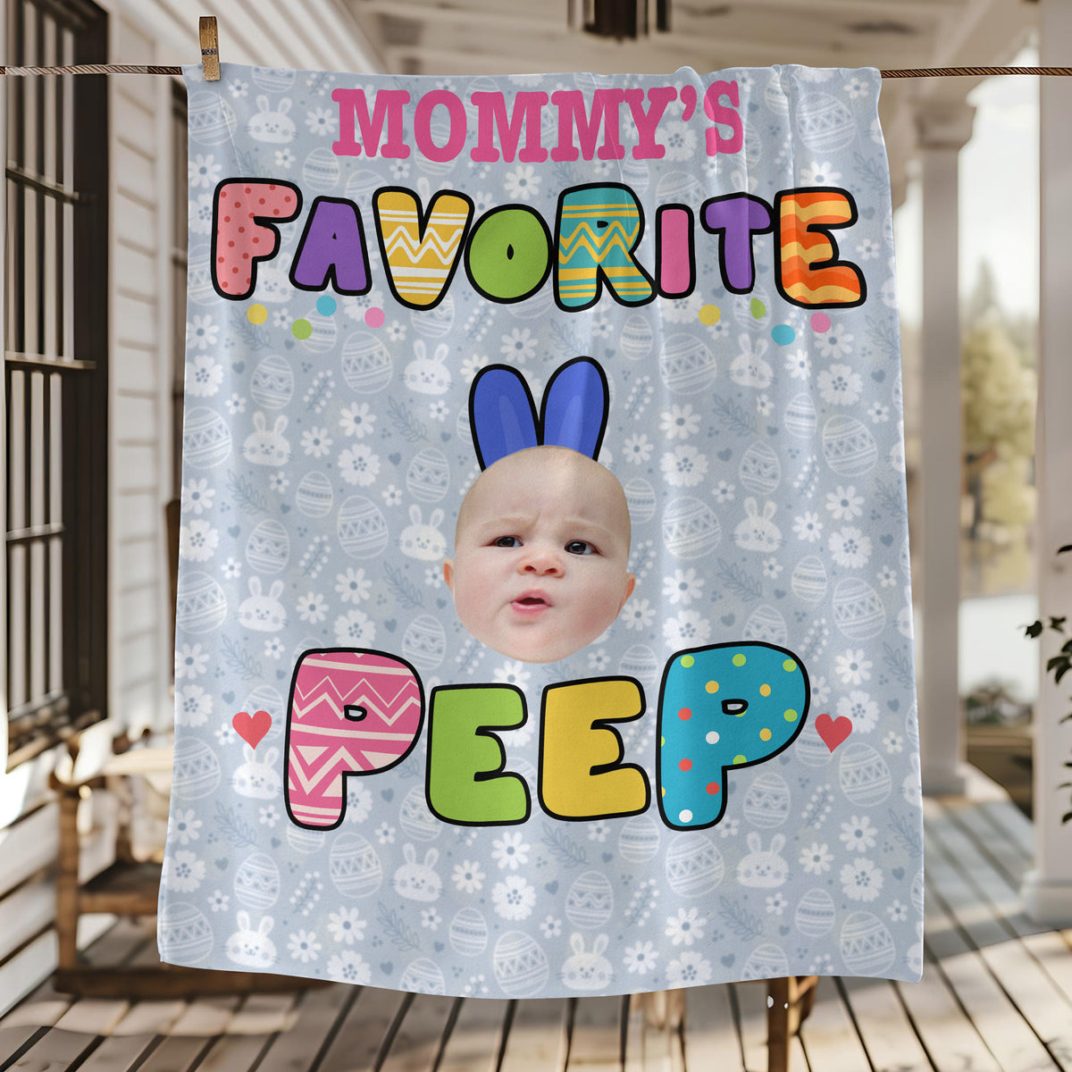 Custom Photo Favorite Peep For Easter Day Blanket TH10 892519