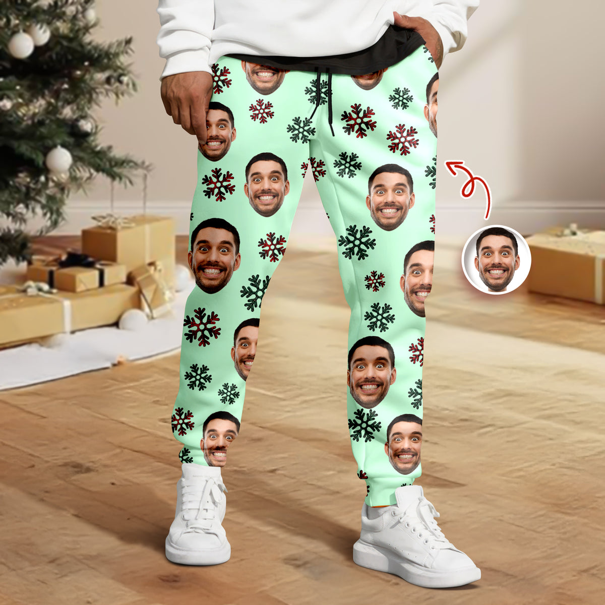 Custom Face Kid Family Personalized Christmas Sweatpants HA75 898424