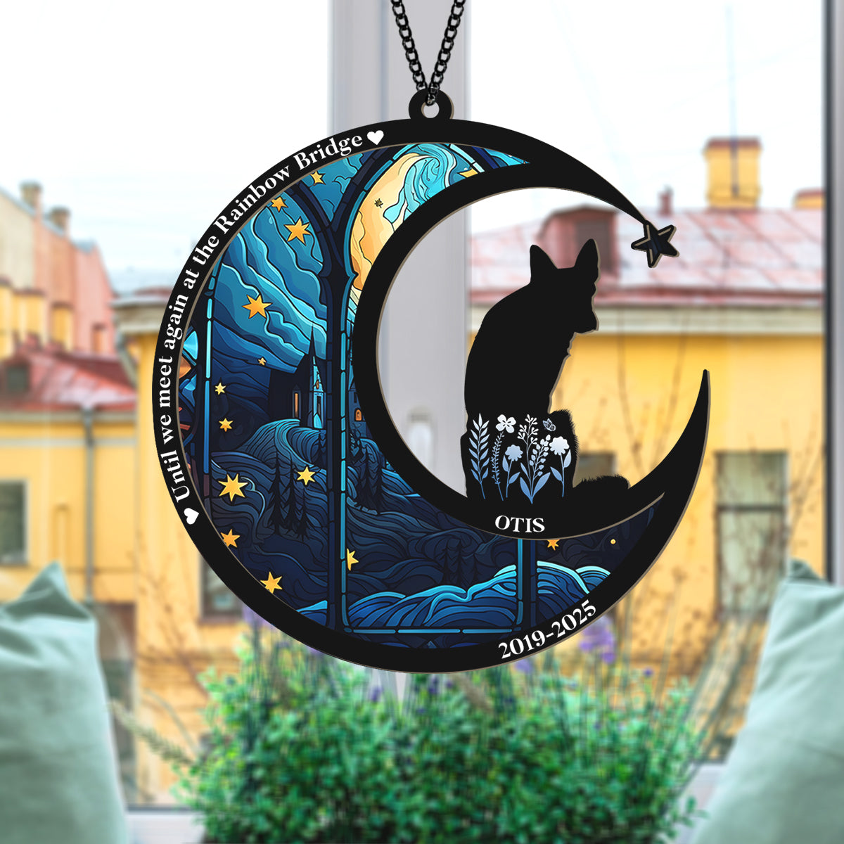 No Longer By My Side But Forever in My Heart Personalized Dog Memorial Suncatcher Gift For Dog Lovers CH07 896216