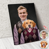 Custom Photo Step Brothers Poster Canvas - Personalized Dog and Owner Portrait TH10 169893