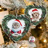 Custom Photo Cat Personalized Heart Shaped Ceramic Ornament For Christmas HA75 897466