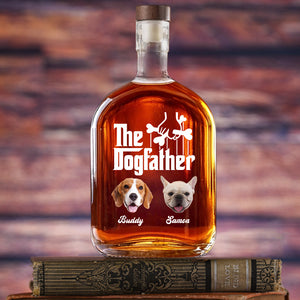 Custom Dog Photo The DogFather Whiskey Bottle For Dog Dad CH07 895970