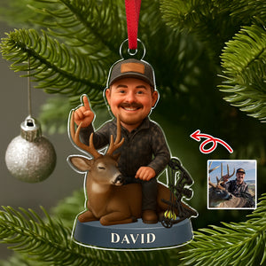 Custom Photo Hunting 3D Effect Figure Art Acrylic Ornament For Deer Hunter HA75 898120