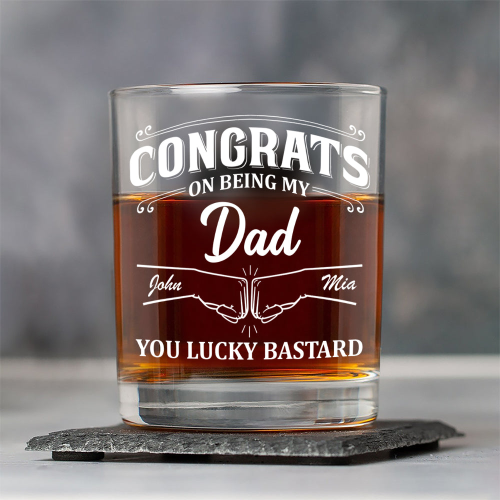 Congrats On Being My Brother Personalized Whiskey Glass CH07 896376