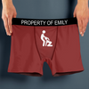 Personalized Funny Property Of Name Boxer Briefs Cheeky Gift for Husband & Boyfriend LM32 669859