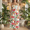 Custom Cat Photo Tropical Women's V-Neck Cami Maxi Dress HO82 893606