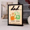Personalized Hands Down Best Dad Ever 2-Layered Wooden Plaque - Father's Day Gift HO82 902554