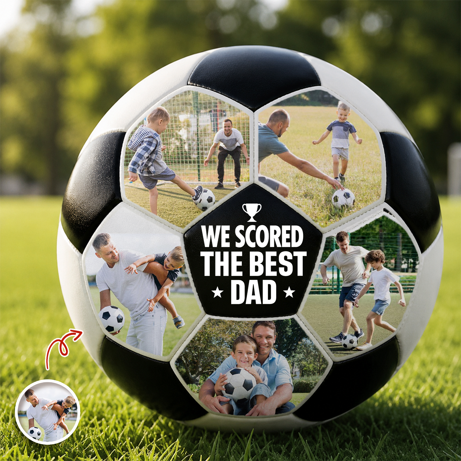 Custom Photo I Scored The Best Dad Soccer Ball - Gift For Dad, Father's Day, Soccer Lovers HO82 902722