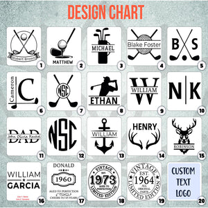 Personalized 20oz Insulated Dimpled Golf Tumbler, Custom Laser Engraved Golf Cup, White Golf Tumbler, Gift for Golf Lovers LM32 897597