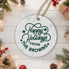 Personalized Family Name We Wish You A Merry Christmas Ceramic Ornament TH10 170677