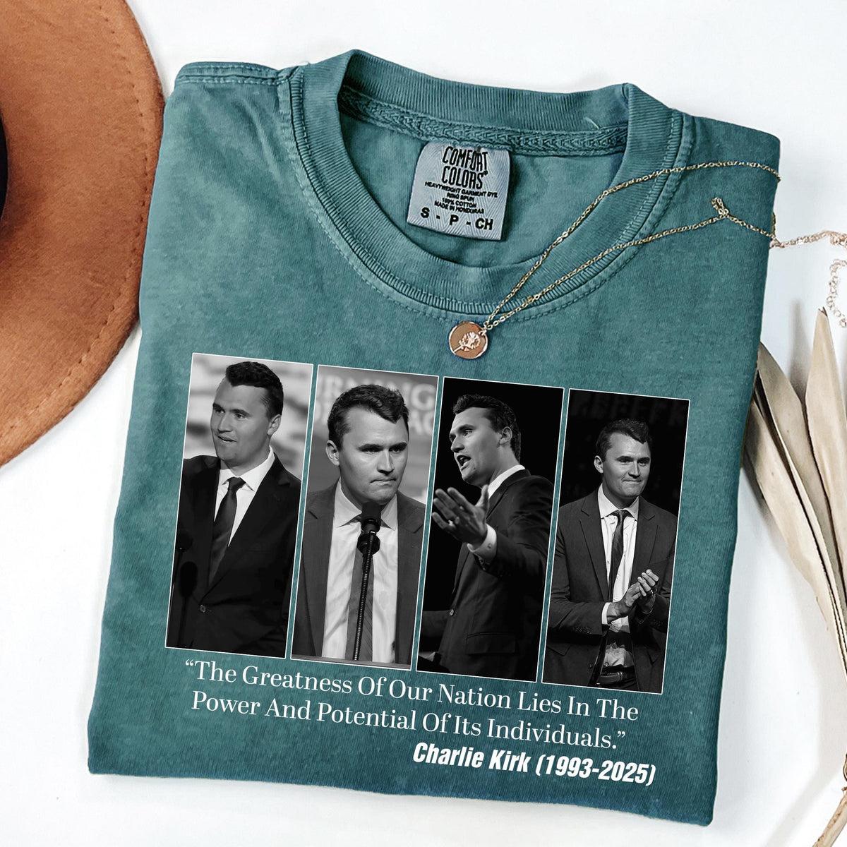 Charlie Kirk Conservative Patriot Memorial Dark Shirt LM32 65413