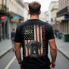 Upload Photo Best Dog Dad Ever, Best Cat Dad Ever Dog Cat Shirt, US Flag Back Shirt HA75 921406
