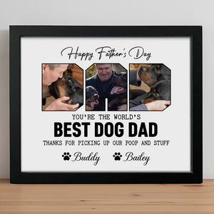 Custom Photo Happy Father's Day Best Dog Dad Picture Frame Gift For Father's Day HO82 893970