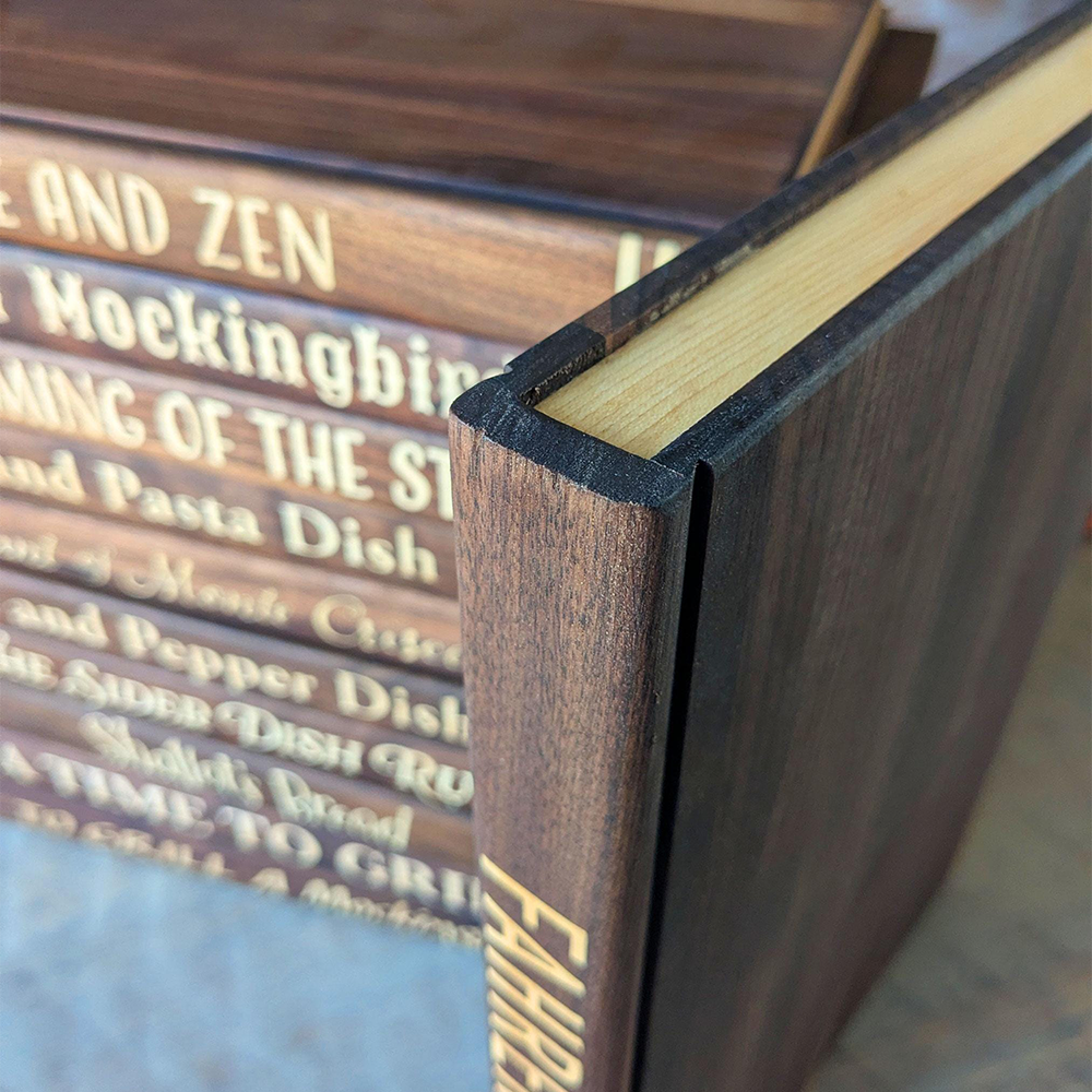 Custom Funny Book Title & Cross Icon Wooden Book-Shaped Cutting Board - Gift For Cooking Lover, Book-lover Boards,Women LM32 897755
